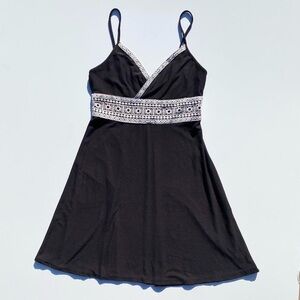 Vintage Mudd Black and White Dress Women's Small Summer Beach Y2K 2000s Vacation